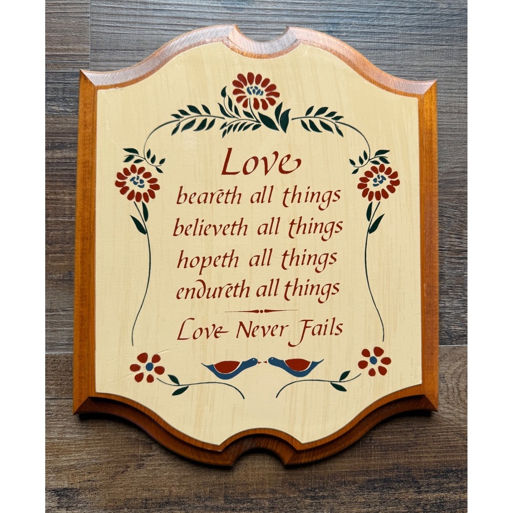 Vintage Love Wall Plaque: Inspirational Rustic‎ Farmhouse Decor